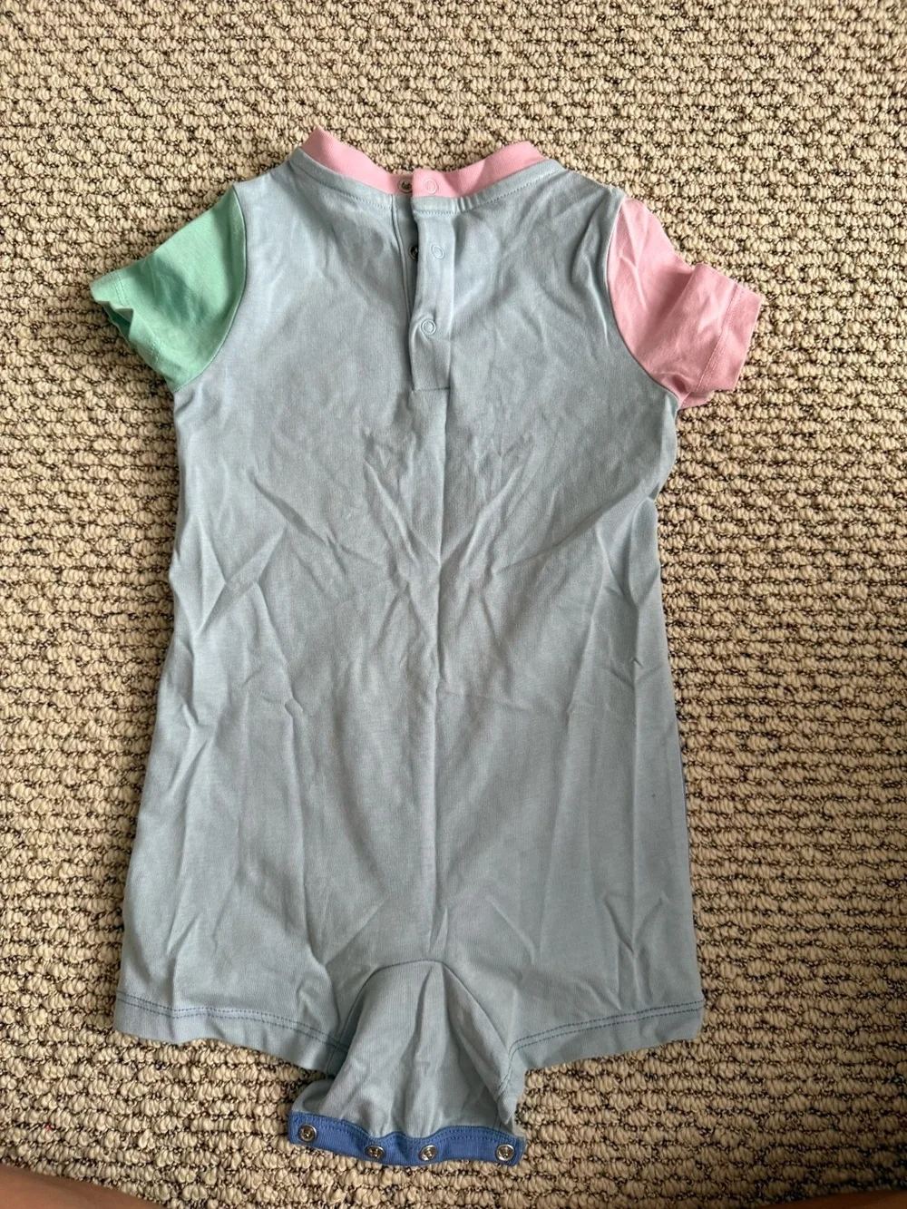 Toddler Boys Ralph Lauren Colorblock Short-Sleeve Romper